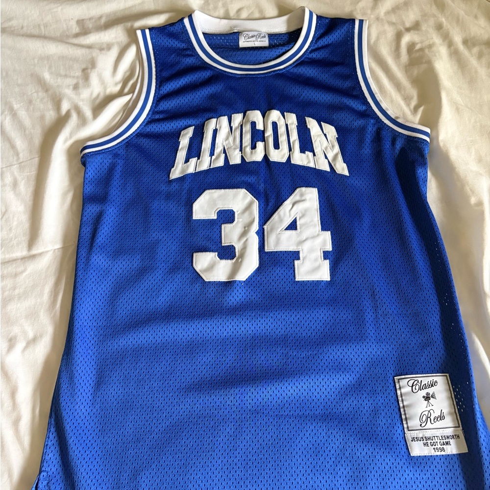He Got Game Jesus Shuttlesworth stitched Jersey : Lincoln High (Ray Allen)